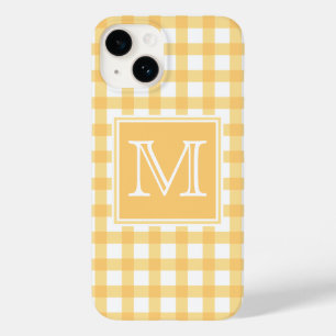 Monogram  Pastel Gult Gingham Plaid Tartan Cute