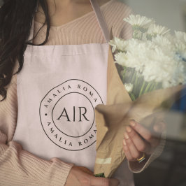 Monogram Pastel Rosa Personlig Apron
