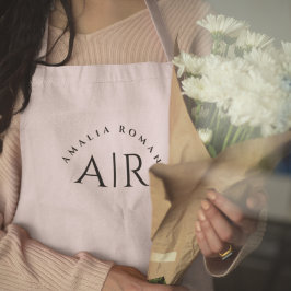 Monogram Pastel Rosa Personlig Apron