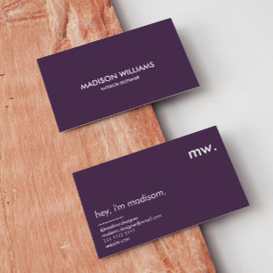 Monogram Pastel Snyggt Modern minimalistisk affärs Visitkort