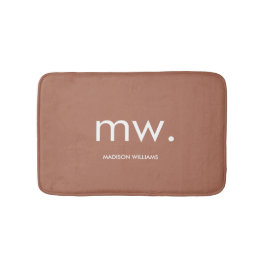 Monogram Pastell Elegant Stilren Modern Minimalist Badrumsmatta