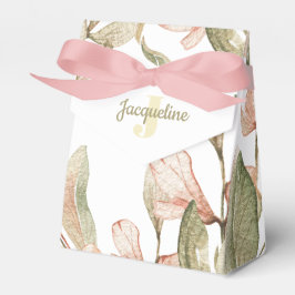 Monogram pastell rosa baby himmel baby blommig des presentaskar