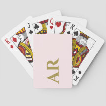 Monogram Pastell Rosa Guld Initialer Minimalistisk