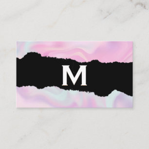Monogram Pastellns flytande bakgrund Torn effe Visitkort