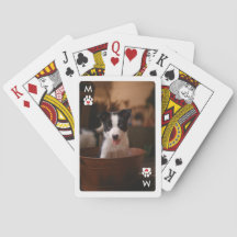 Monogram Paw Skriv ut rött hjärtfoto