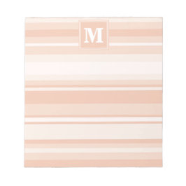 Monogram peach rand anteckningsblock