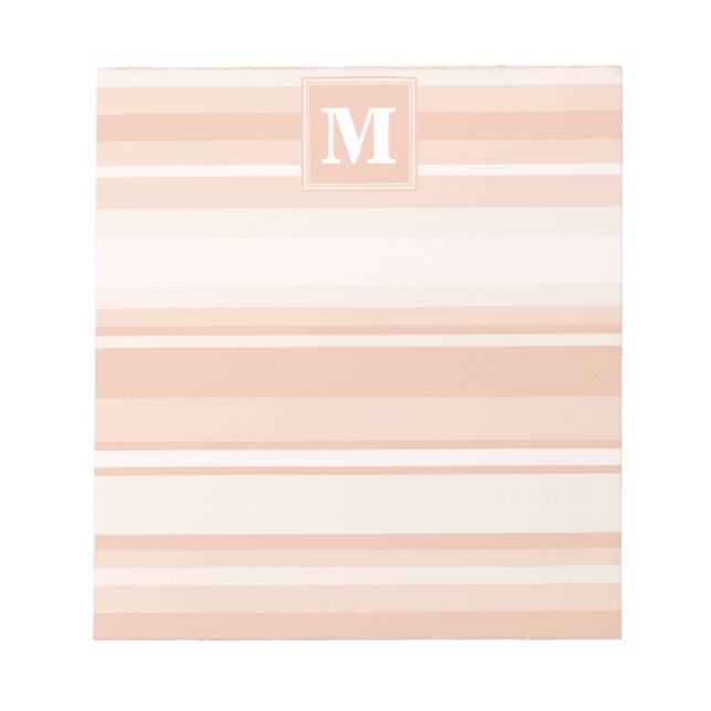 Monogram peach rand anteckningsblock (Framsida)