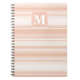 Monogram peach rand anteckningsbok