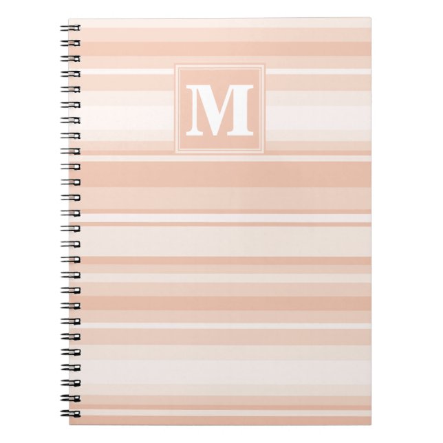 Monogram peach rand anteckningsbok (Framsidan)