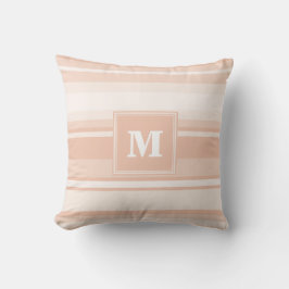 Monogram peach rand kudde