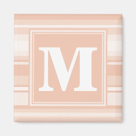 Monogram peach rand magnet