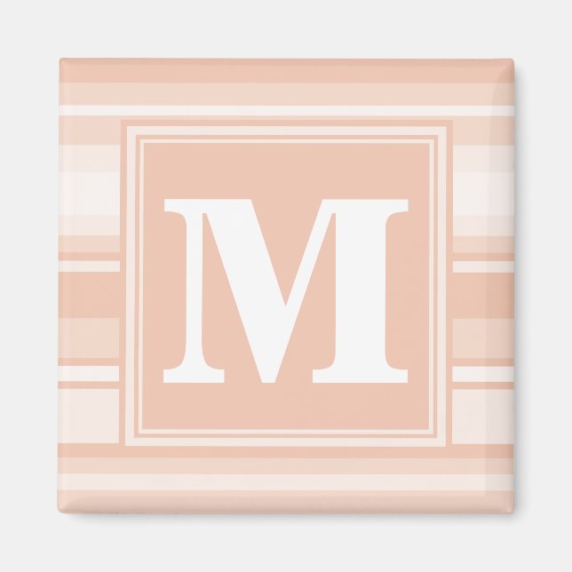 Monogram peach rand magnet (Framsidan)