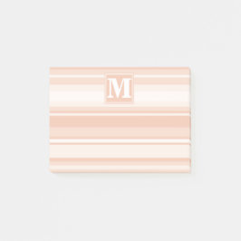 Monogram peach rand post-it block