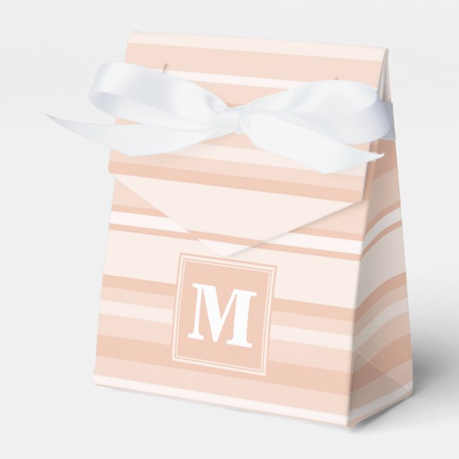 Monogram peach rand presentaskar (Framsidan Sidan)