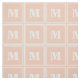 Monogram peach rand tyg