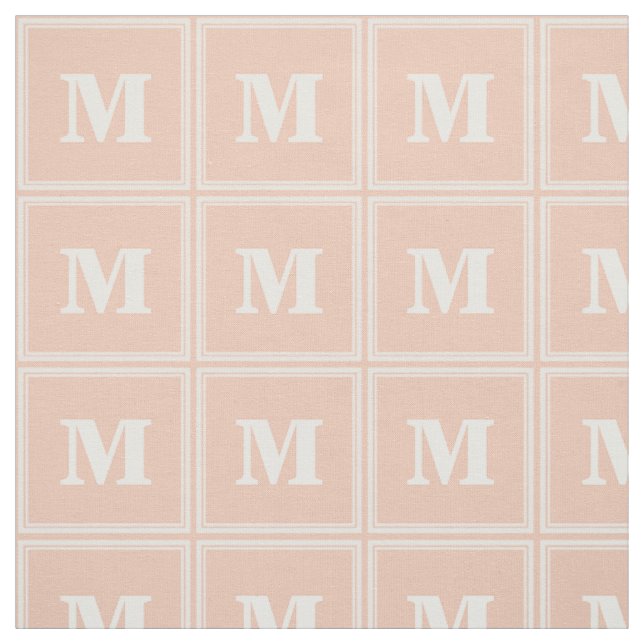 Monogram peach rand tyg (Provkarta)