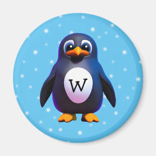 Monogram Penguin Magnet