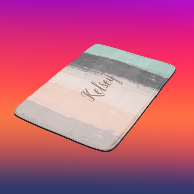 Monogram-penseldrag färgstarka | badrumsmatta (Skapare uppladdad)