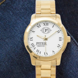 Monogram Personalized Name Initial simple Armbandsur