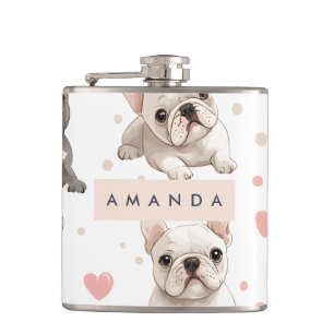 Monogram Personlig Adsible Fransk Bulldog Fickplunta