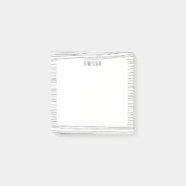 Monogram Personlig av handgjord Linjer ANPASSNINGS Post-it Block