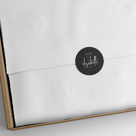 Monogram Personlig Beauty Business Runt Klistermärke