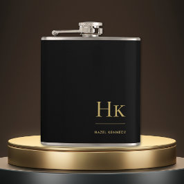 Monogram Personlig Black Guld Fickplunta