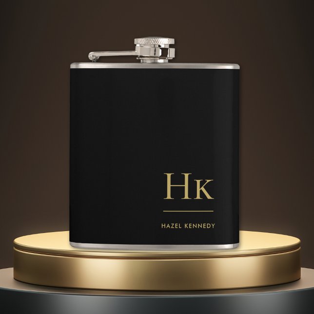 Monogram Personlig Black Guld Fickplunta (Skapare uppladdad)