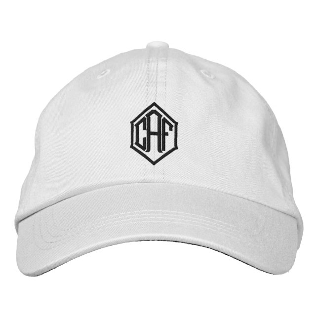 Monogram Personlig Block Font Broderad Hatt Keps (Framsida)