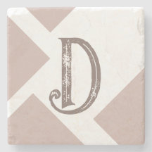 Monogram personlig brun neutralt geometrisk