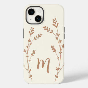 Monogram personlig chic löv design brun