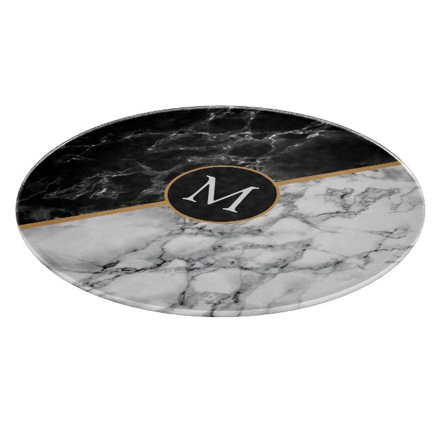 Monogram Personlig Clearboard Marble (Hörn)