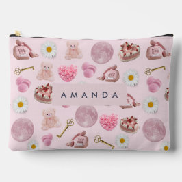 Monogram Personlig Coquette Rosa Måne Feminine