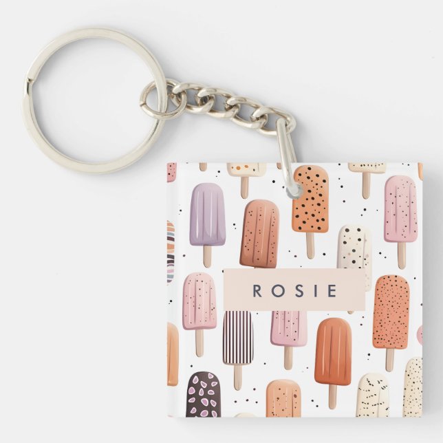 Monogram Personlig Cute Popsicle Mönster (Framsidan)