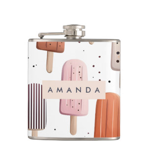 Monogram Personlig Cute Popsicle Mönster Fickplunta