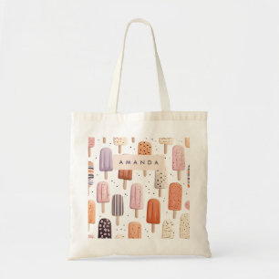 Monogram Personlig Cute Popsicle Mönster Tygkasse