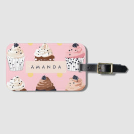 Monogram Personlig Cute Sweet Cupaka Bagagebricka
