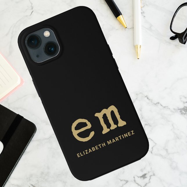 Monogram Personlig - enkel minimalistisk monokrom (Skapare uppladdad)