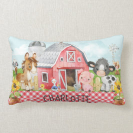 Monogram Personlig Farm Barnyard Animals Lumbarkudde