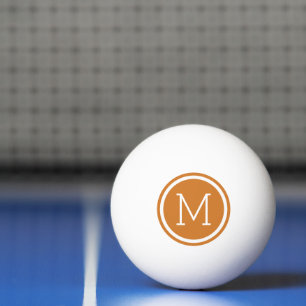 Monogram - Personlig för bränd Orange Pingisboll