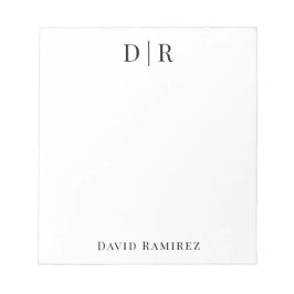 Monogram-Personlig Lägg till din egen minimala Nam Anteckningsblock