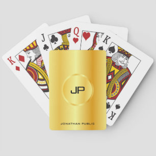 Monogram-Personlig-mall Guld ser modern ut Casinokort