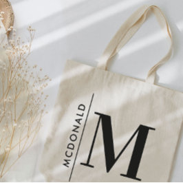 Monogram personlig, modern, minimal, unik tygkasse