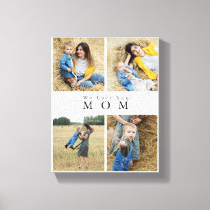 Monogram Personlig Photo Collage Mor Family Canvastryck