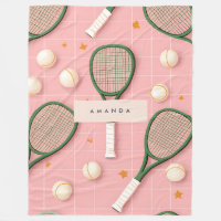 Monogram Personlig Retro Tennis Racket Mönster