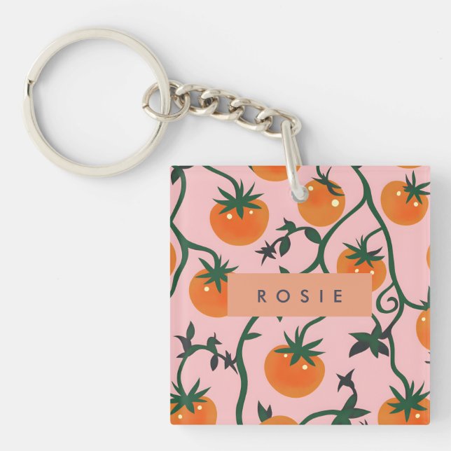 Monogram Personlig Retro Tomato Vine Mönster (Framsidan)