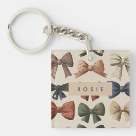 Monogram Personlig Retro Vintage Bow Mönster