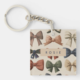 Monogram Personlig Retro Vintage Bow Mönster