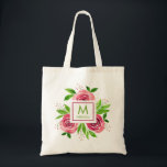 Monogram Personlig Rosa Blommigt Tygkasse<br><div class="desc">Rosa ros och löv ligger bakom ert namn och er inledning. 100 % naturligt material, som finns i 5 storlekar för att passa alla dina behov, anpassar sig efter för perfektens gåva eller avslappnadens tillbehör. Mångsidig, trendig, tålig, en anpassningsbar till elaken som du alltid kommer att se modernt ut! Mått:...</div>