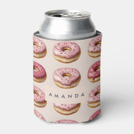 Monogram Personlig Rosa Donut Mönster
